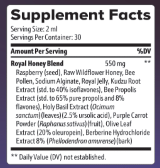 HoneyBurn Supplement Facts