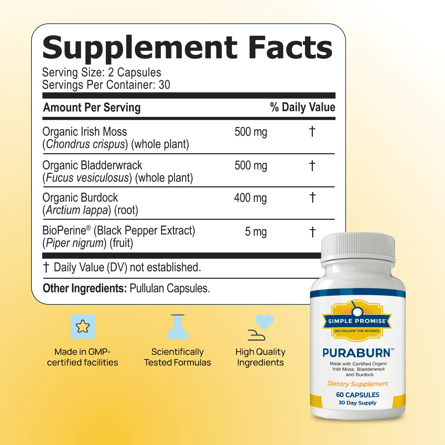 PuraBurn Supplement Facts